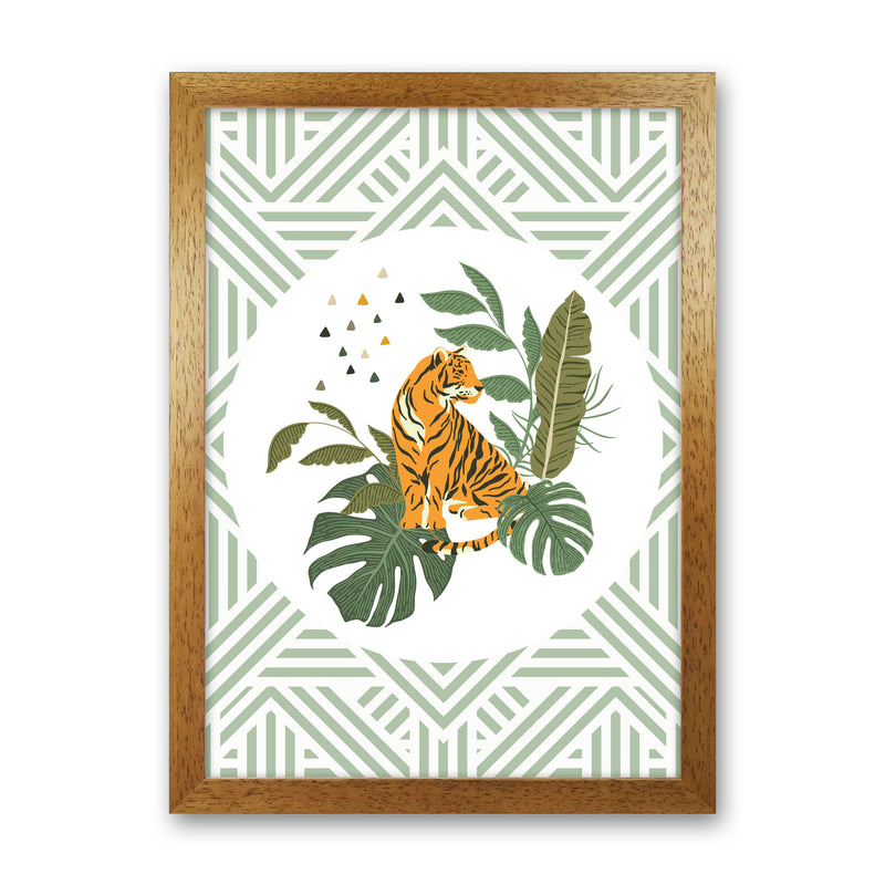 Wild Collection Aztec Tiger Art Print by Pixy Paper Oak Grain