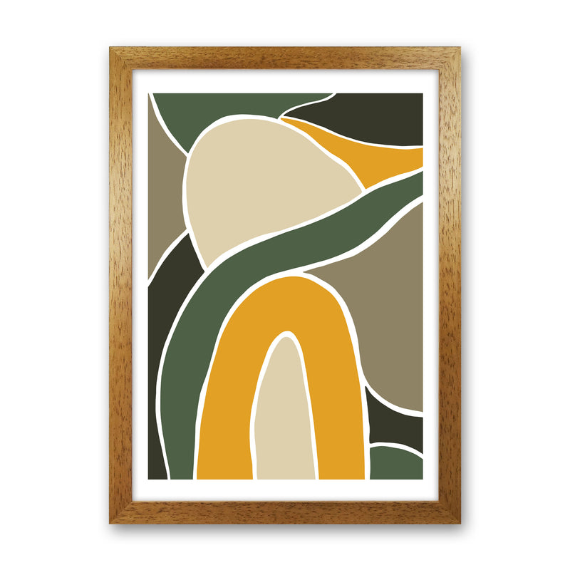 Wild Collection Rainbow and Hills Abstract Art Print by Pixy Paper Oak Grain