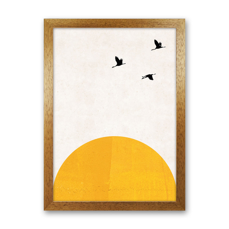 Rising sun Art Print by Pixy Paper Oak Grain