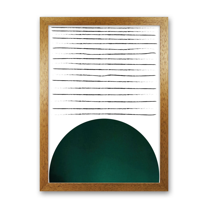 Sun lines emerald Art Print by Pixy Paper Oak Grain