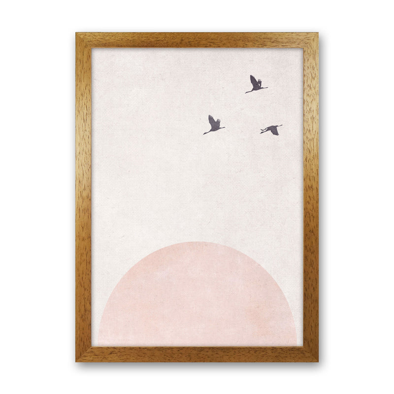 Rising sun pink cotton Art Print by Pixy Paper Oak Grain