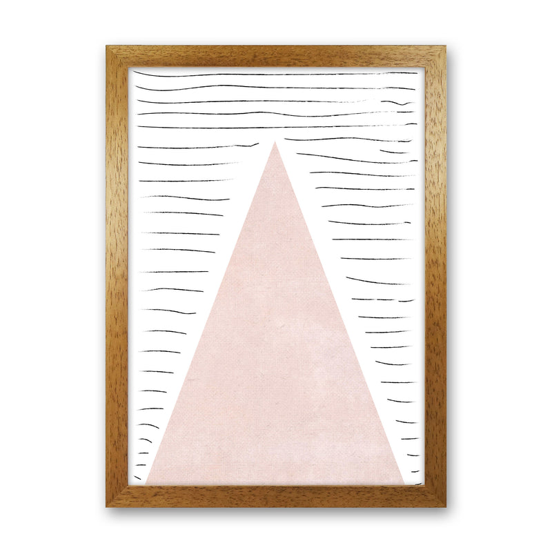 Mountains lines pink cotton Art Print by Pixy Paper Oak Grain