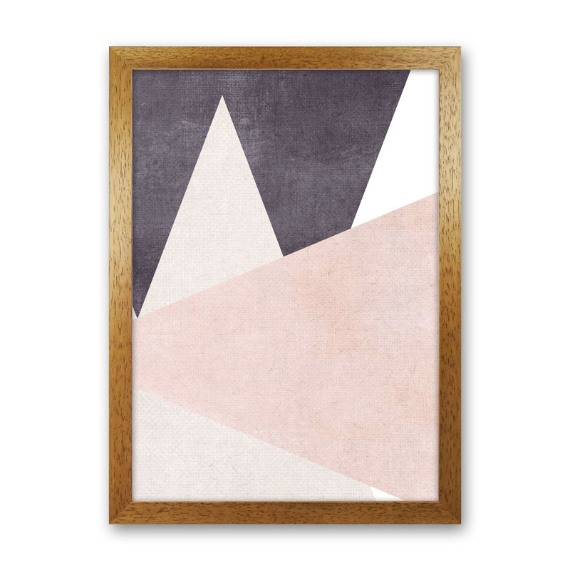 Large triangles pink cotton Art Print by Pixy Paper Oak Grain