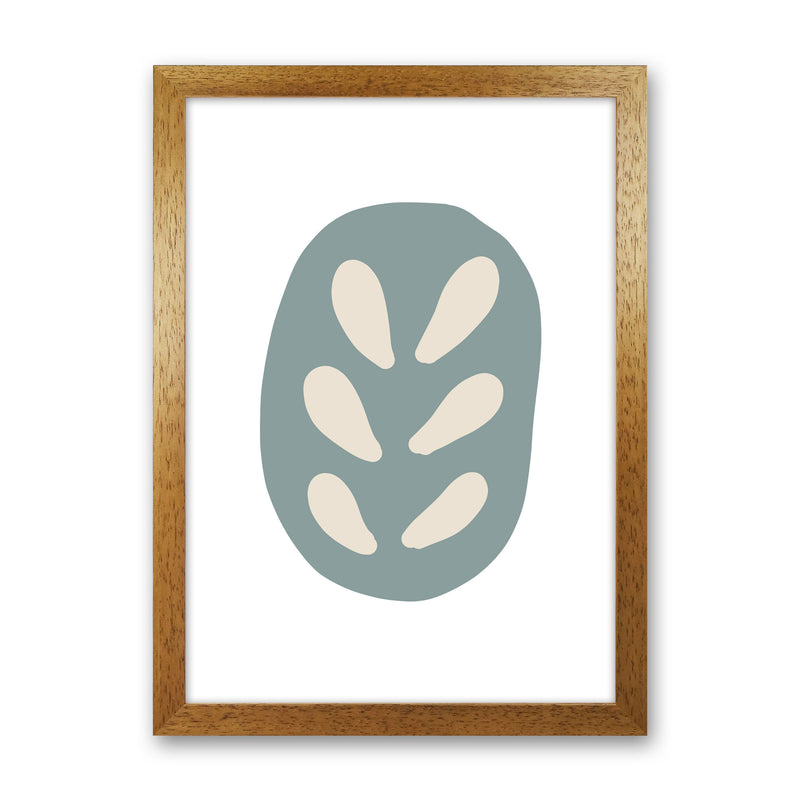 Inspired Teal Floral Abstract Art Print by Pixy Paper Oak Grain