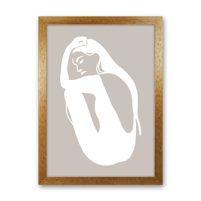 Inspired Stone Woman Silhouette Art Print by Pixy Paper Oak Grain