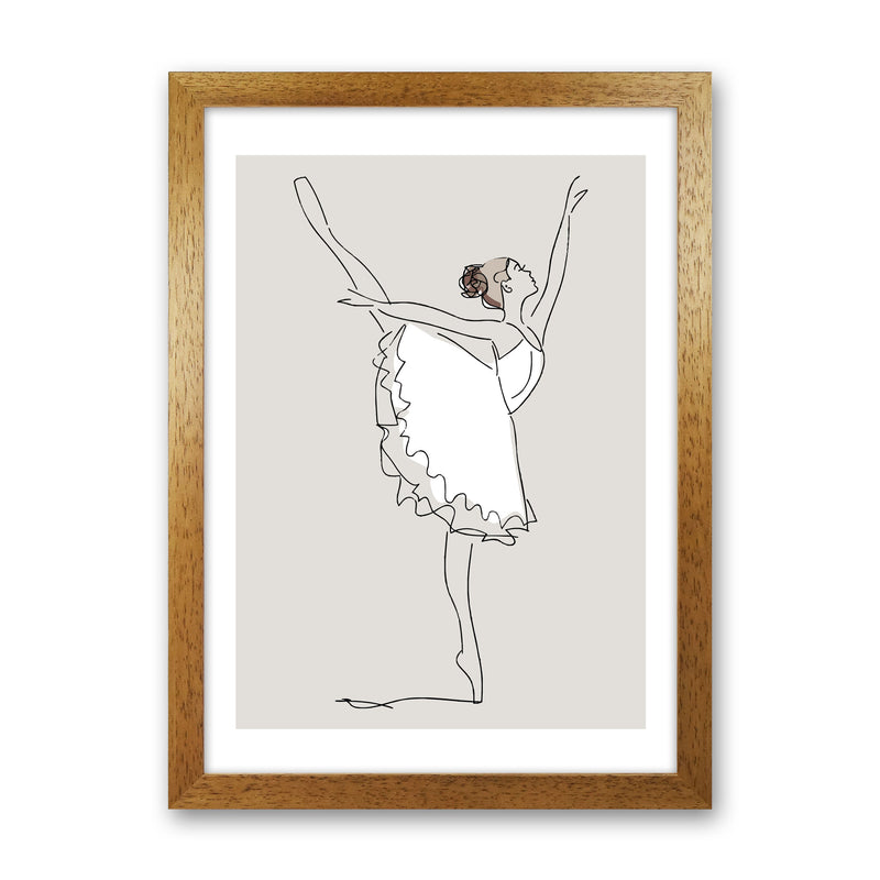 Inspired Stone Ballerina Art Print by Pixy Paper Oak Grain