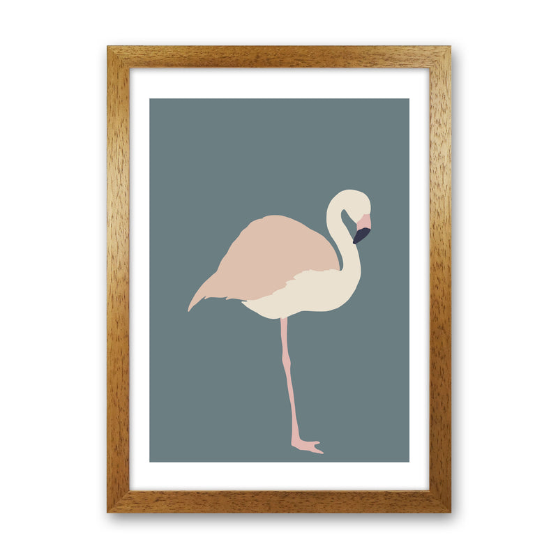 Inspired Flamingo Art Print by Pixy Paper Oak Grain