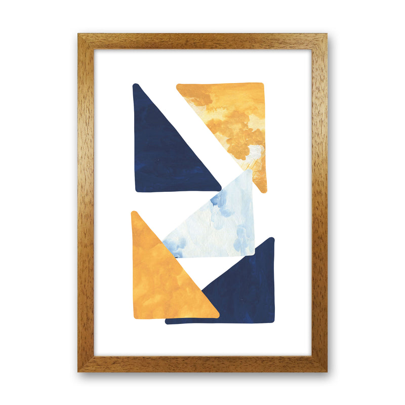 Horizon Abstract Triangles  Art Print by Pixy Paper Oak Grain