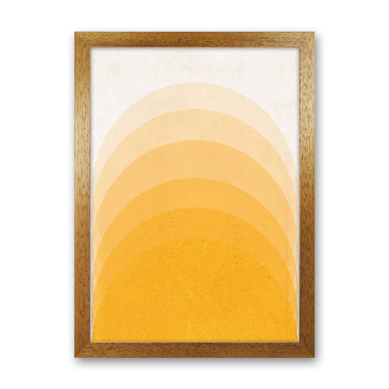 Gradient Sun rising mustard Art Print by Pixy Paper Oak Grain