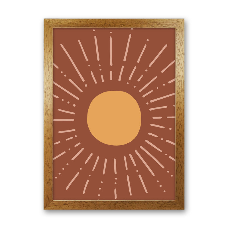 Autumn Sun abstract Art Print by Pixy Paper Oak Grain