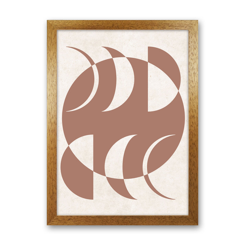Autumn Moon Phases abstract Art Print by Pixy Paper Oak Grain
