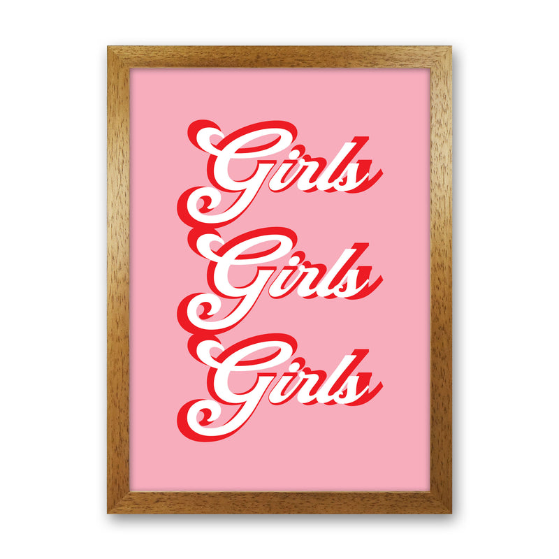 Girls Girls Girls Art Print by Pixy Paper Oak Grain