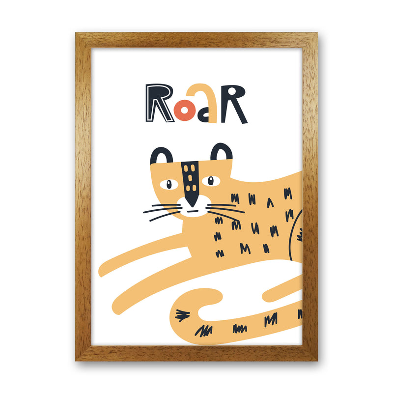 Roar leopard Art Print by Pixy Paper Oak Grain