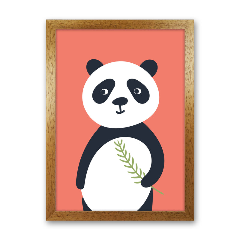 Panda Neutral kids Art Print by Pixy Paper Oak Grain