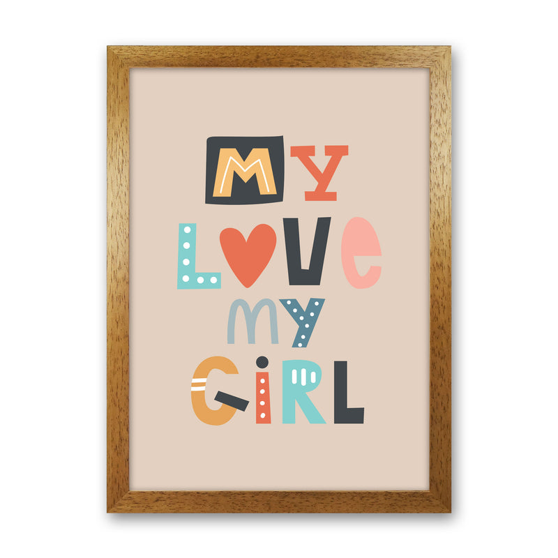 My love my girl Neutral kids Art Print by Pixy Paper