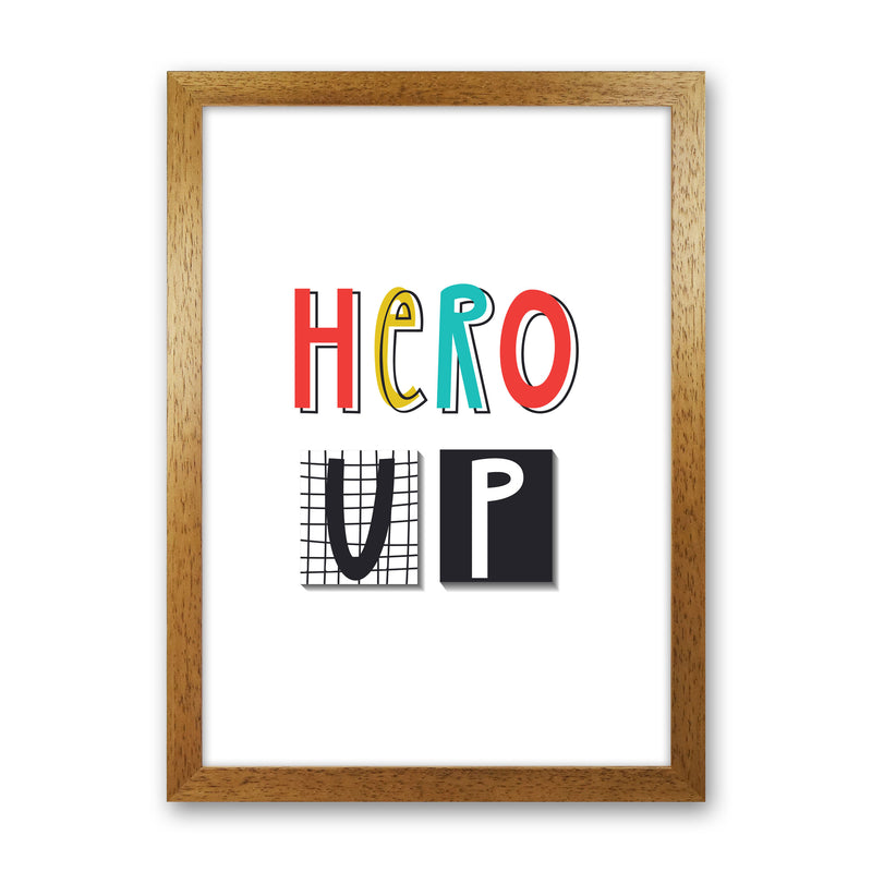 Hero up Art Print by Pixy Paper Oak Grain