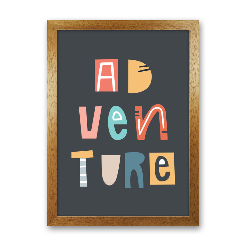 Adventure Neutral kids Art Print by Pixy Paper Oak Grain