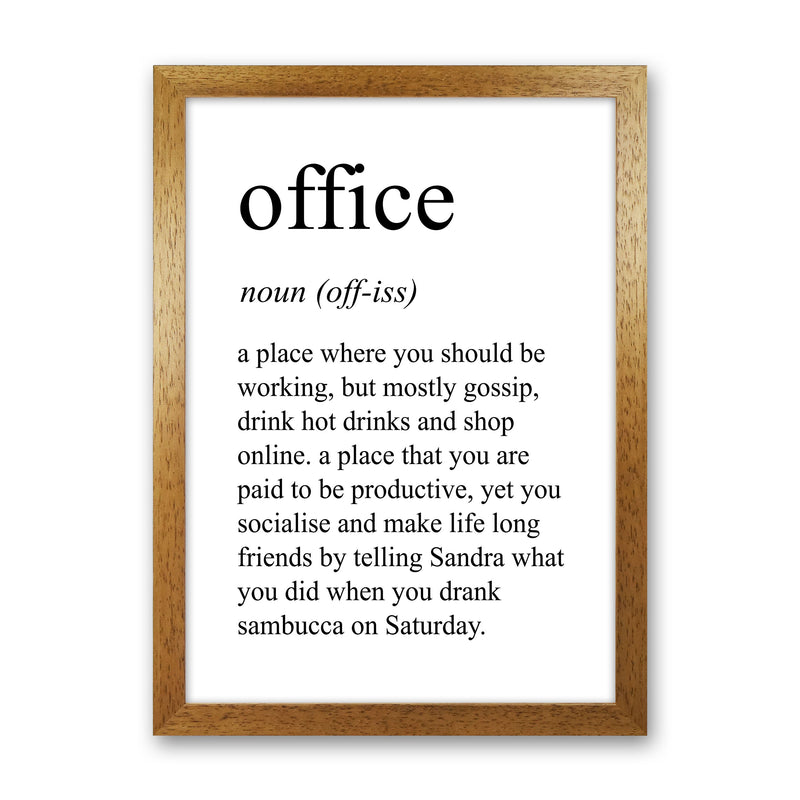 Office Definition Art Print by Pixy Paper Oak Grain