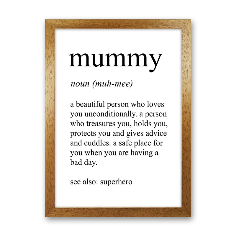 Mummy Definition Art Print by Pixy Paper Oak Grain