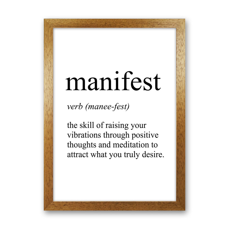 Manifest Definition Art Print by Pixy Paper Oak Grain