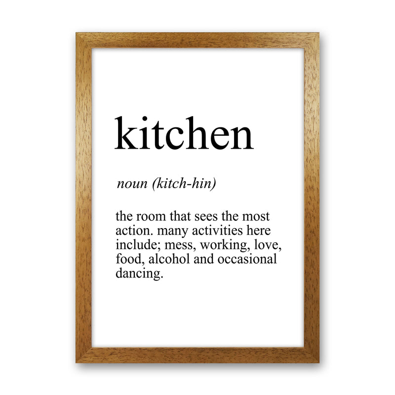 Kitchen Definition Art Print by Pixy Paper Oak Grain
