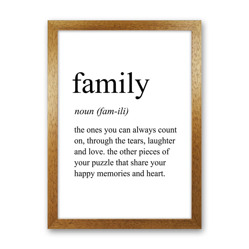 Family Definition Art Print by Pixy Paper Oak Grain