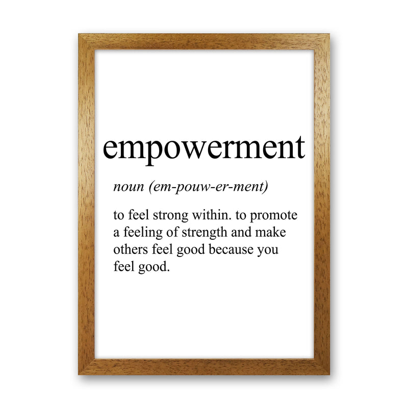 Empowerment Definition Art Print by Pixy Paper Oak Grain