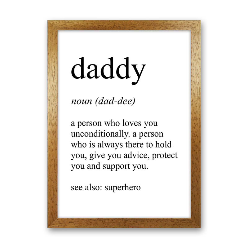 Daddy Definition Art Print by Pixy Paper Oak Grain