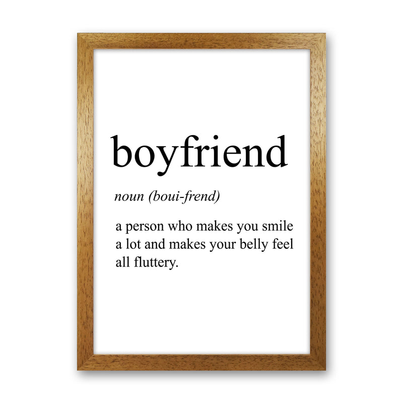 Boyfriend Definition Art Print by Pixy Paper Oak Grain