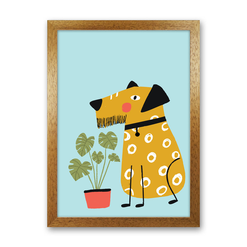 Bearded Dog Art Print by Pixy Paper Oak Grain