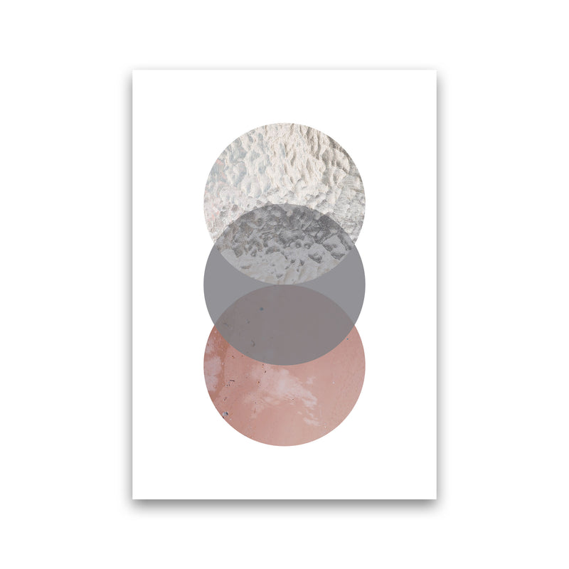 Peach, Sand And Glass Abstract Circles Modern Print Print Only