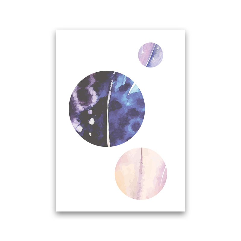 Pink And Purple Watercolour Planets Abstract Modern Print Print Only