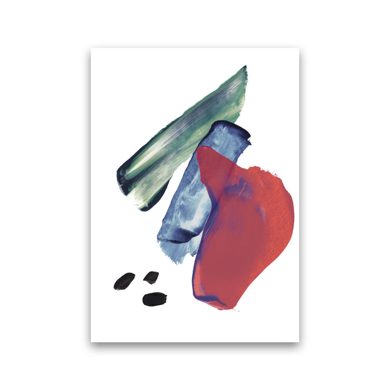 Red And Blue Mixed Watercolour Abstract Modern Print Print Only