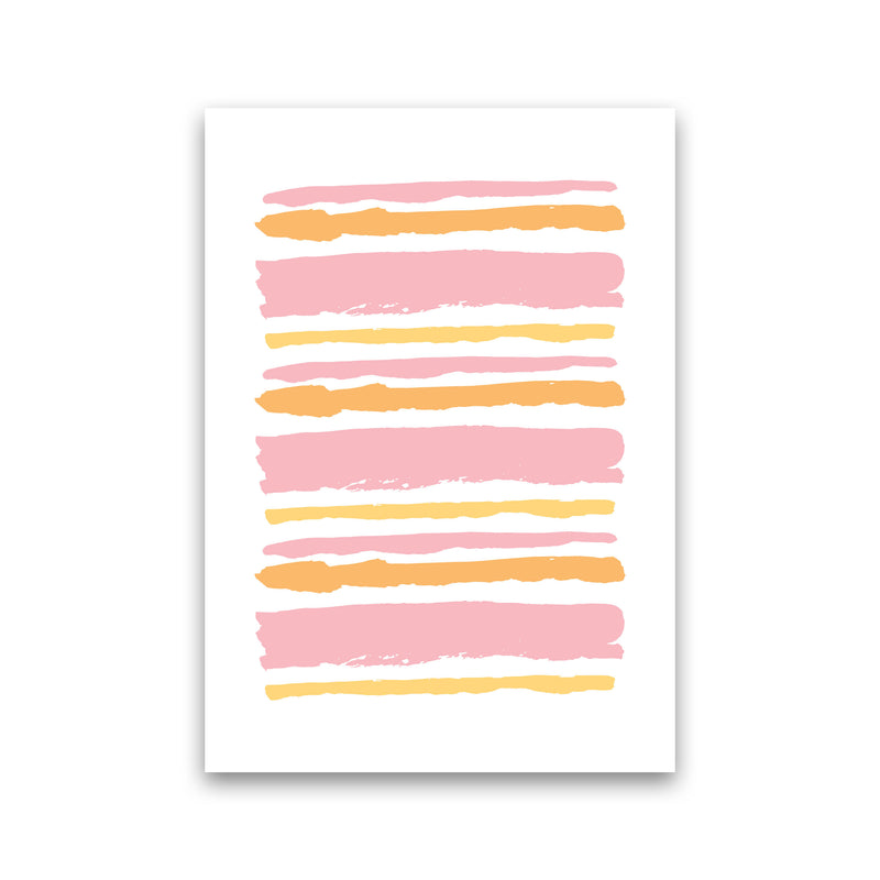 Pink Contrast Abstract Stripes Modern Print Print Only