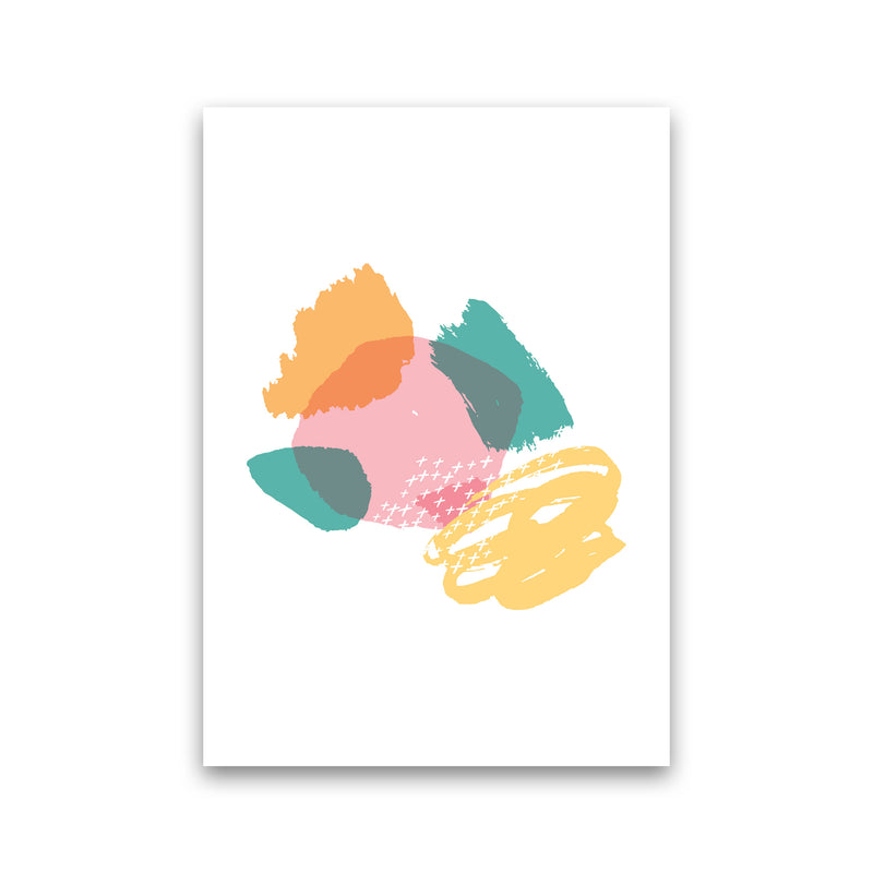 Pink And Teal Mismatch Abstract Modern Print Print Only