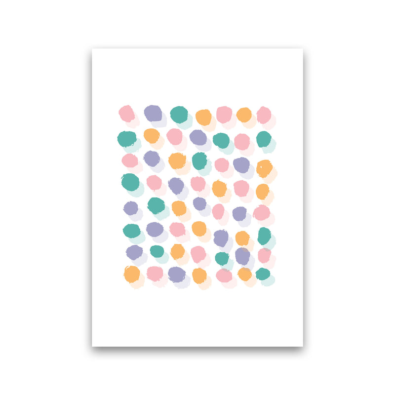 Pink Polka Dots Abstract Modern Print Print Only