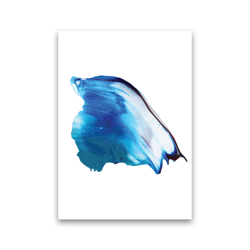 Blue Abstract Paint Stroke Modern Print Print Only