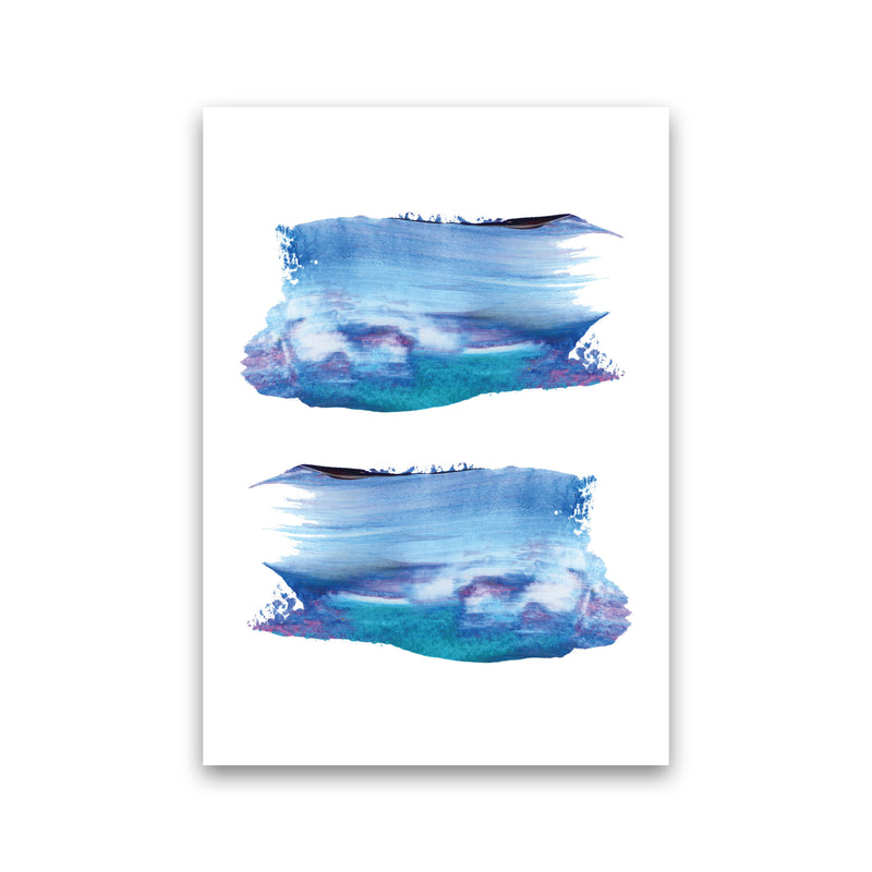 Blue And Purple Abstract Paint Strokes Modern Print Print Only