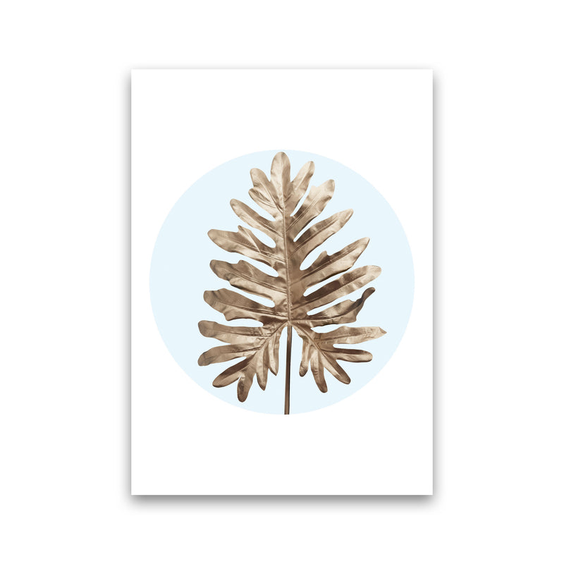 Abstract Blue Leaf Modern Print, Framed Botanical & Nature Art Print Print Only