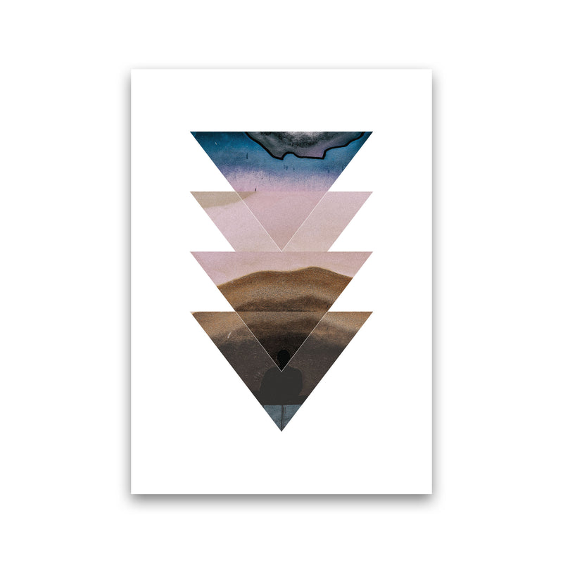 Pastel And Sand Abstract Triangles Modern Print Print Only