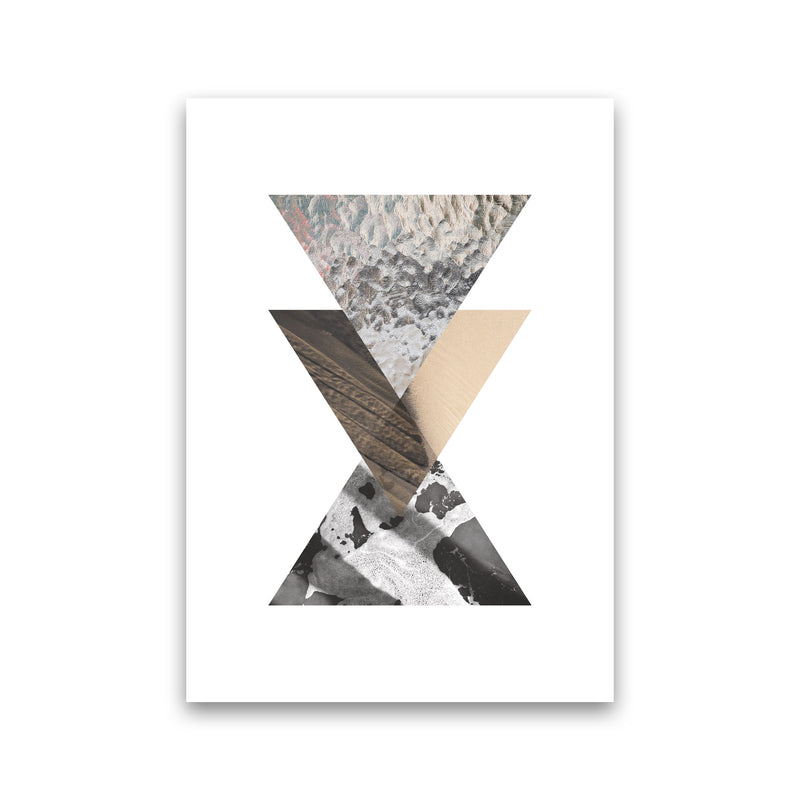 Sand, Glass And Shadow Abstract Triangles Modern Print Print Only