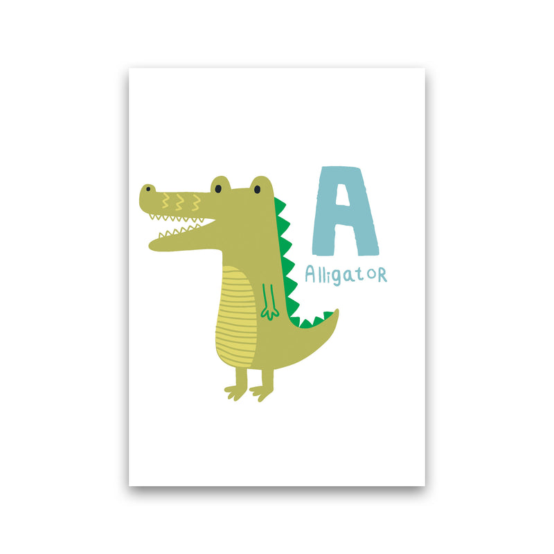 Alphabet Animals, A Is For Alligator Framed Nursey Wall Art Print Print Only
