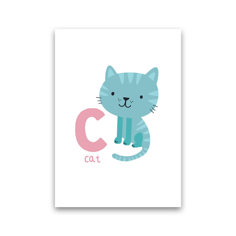 Alphabet Animals, C Is For Cat Framed Nursey Wall Art Print Print Only