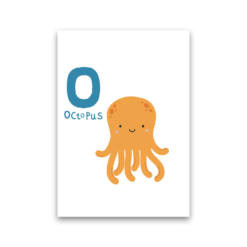 Alphabet Animals, O Is For Octopus Framed Nursey Wall Art Print Print Only