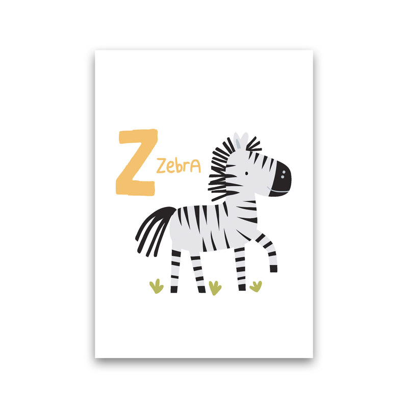 Alphabet Animals, Z Is For Zebra Framed Nursey Wall Art Print Print Only