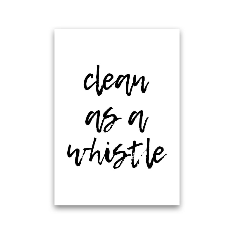 Clean As A Whistle, Bathroom Modern Print, Framed Bathroom Wall Art Print Only