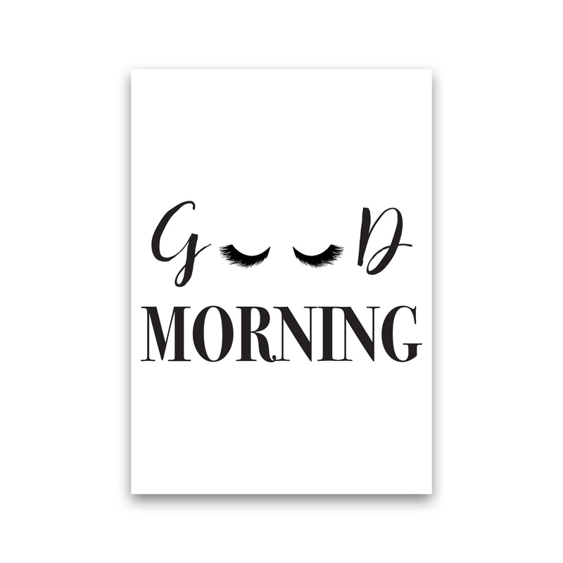 Good Morning Lashes Framed Typography Wall Art Print Print Only
