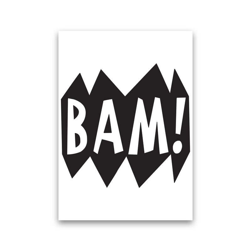 BAM! Black Framed Nursey Wall Art Print Print Only