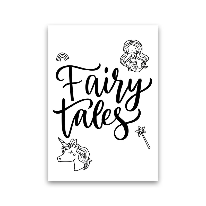 Fairy Tales Black Framed Nursey Wall Art Print Print Only