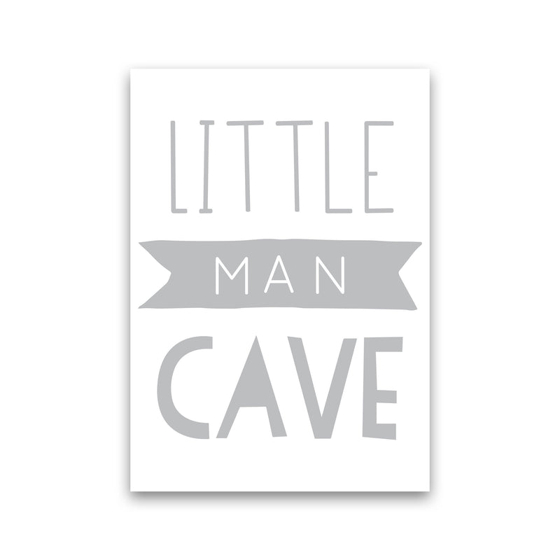 Little Man Cave Grey Banner Framed Nursey Wall Art Print Print Only